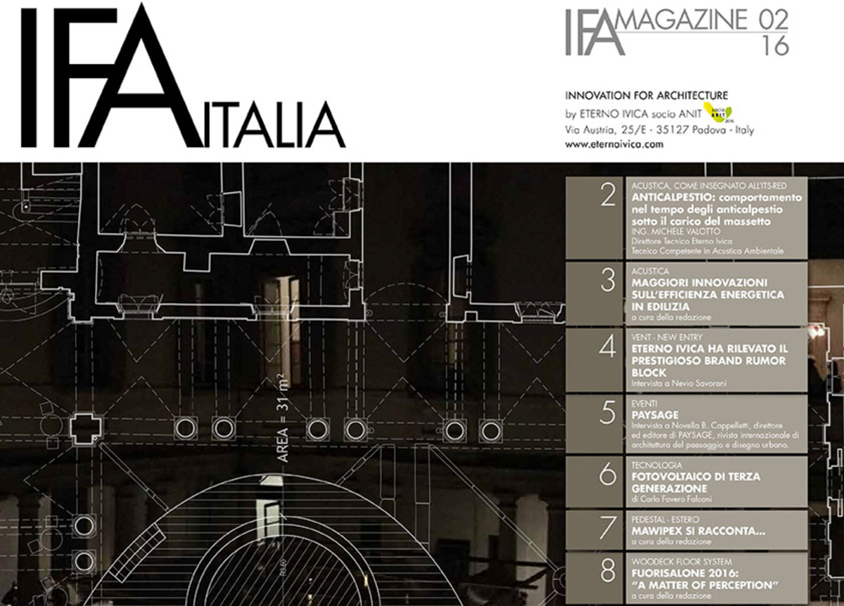IFA MAGAZINE • N. 2 JUNE 2016 • Innovation for architecture