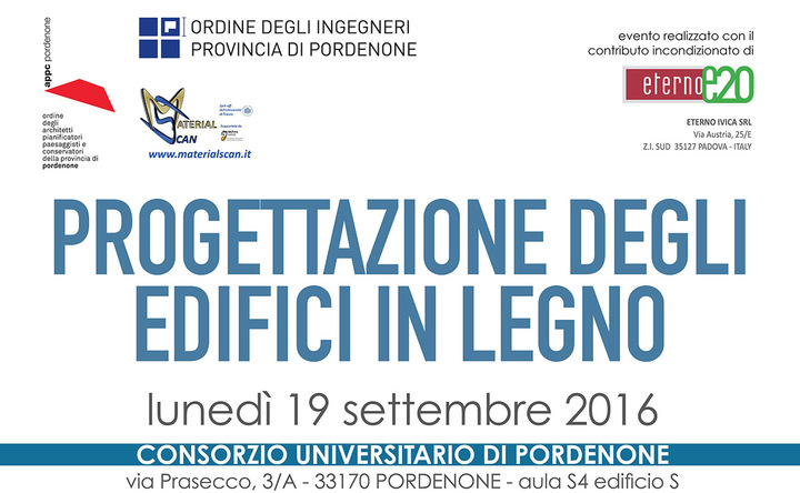 Convegno – Progettazione degli edifici in legno Convegno – Progettazione degli edifici in legno
