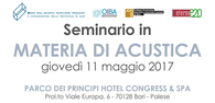 Seminario d'aggiornamento in Acustica a Bari Seminario d'aggiornamento in Acustica a Bari