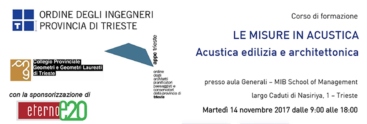 Corso di formazione in materia di Acustica a Trieste