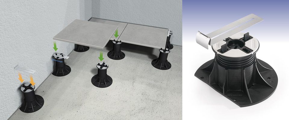 Tradineur - Ricambio per mop in poliestere e cotone, ricambio per mocio in microfibra, pulizia pavimenti, piastrelle, bagno, casa (bianco/beige, 60 cm
